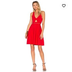 KENDALL+KYLIE pointelle cut red dress M